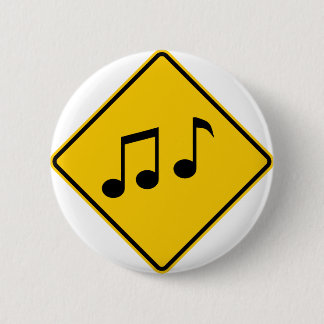 Music Zone Highway Sign 6 Cm Round Badge