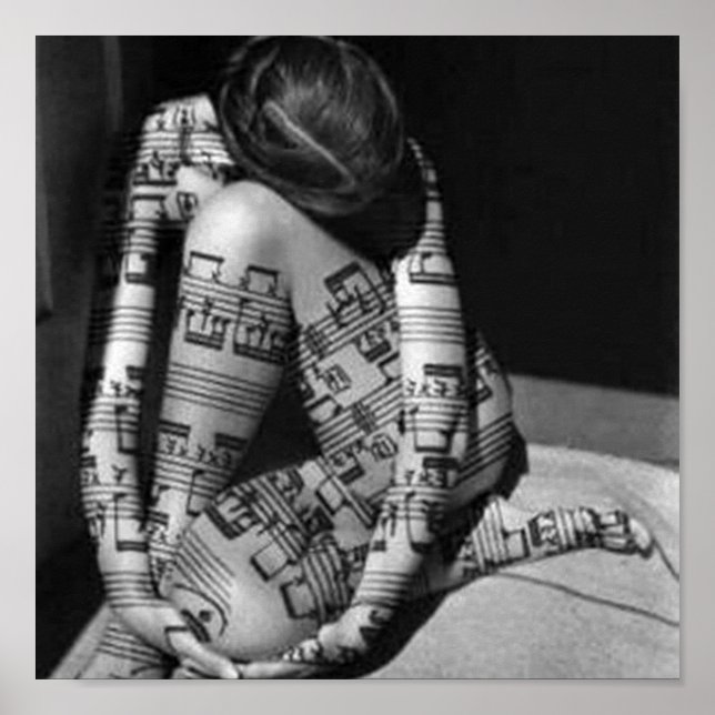 Musica-artista,blanco y negro poster (Front)