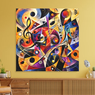 Musical Abstract Art Kandinsky Style Canvas Print