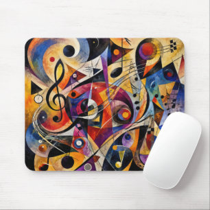 Musical Abstract Art Kandinsky Style Mouse Mat