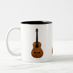 Musical Abstract Guitars Cool Two-Tone Coffee Mug
