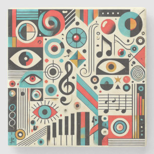 Musical and Artistic Elements Stone Coaster