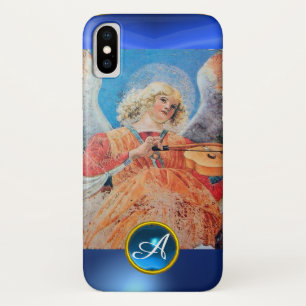 MUSICAL ANGEL , Blue Sapphire Monogram iPhone X Case
