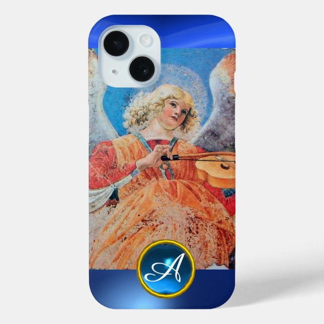 MUSICAL ANGEL , Blue Sapphire Monogram Case-Mate iPhone Case (Back)