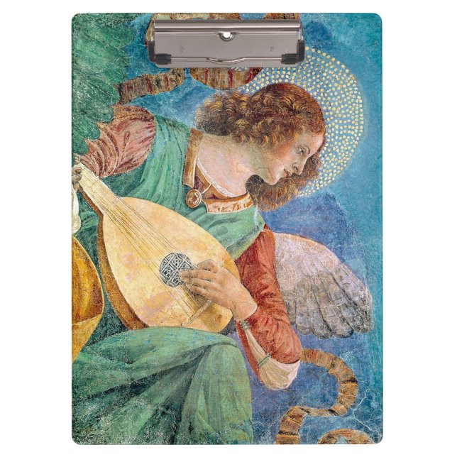 Musical angel playing guitar clipboard (Front)