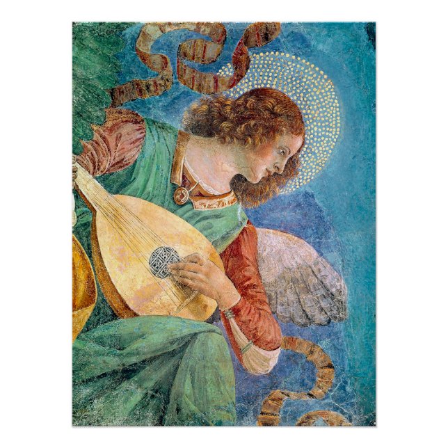 Musical angel playing guitar poster (Front)