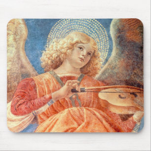 Musical angel playing the violin fresco mouse mat