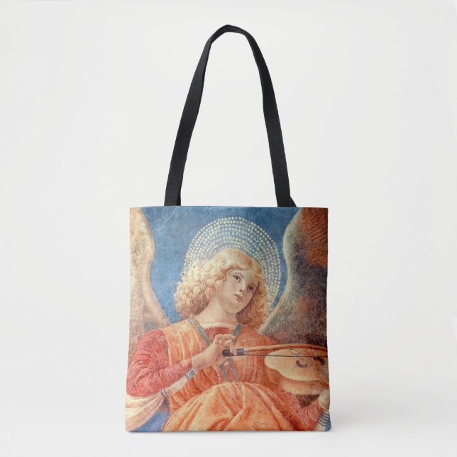 Musical angel playing the violin fresco tote bag (Front)