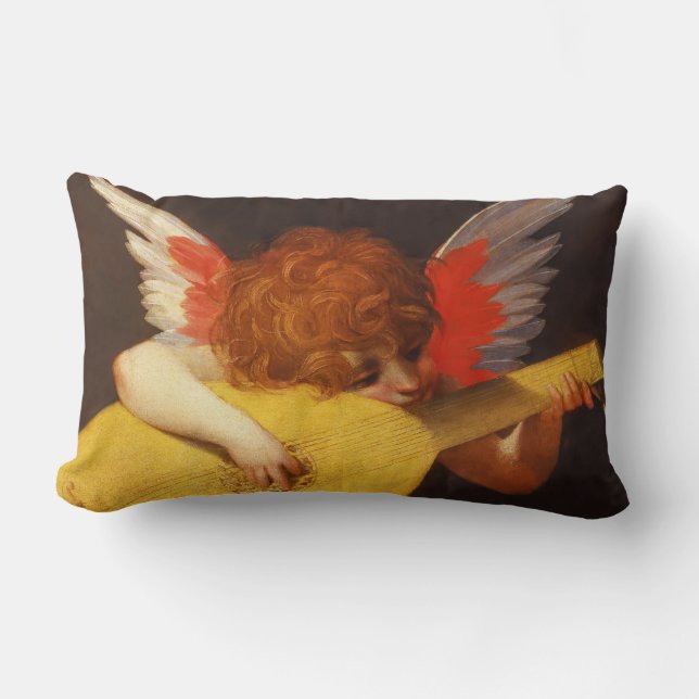Musical Angel Vintage Lumbar Cushion (Front)