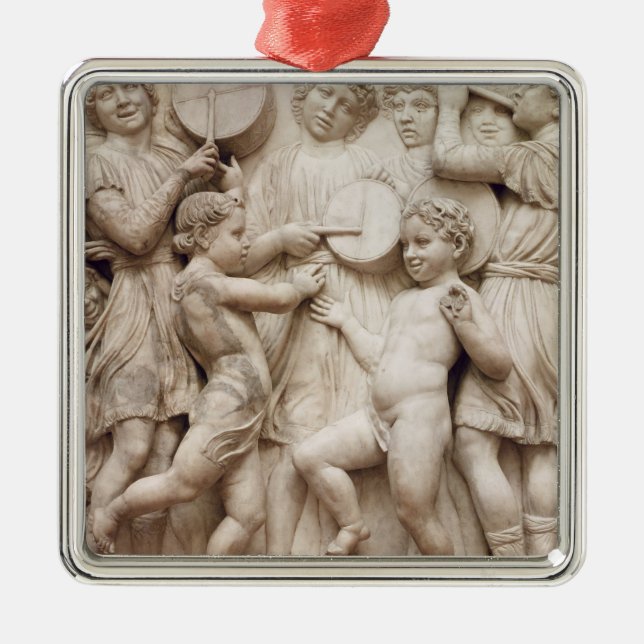 Musical angels, relief from the Cantoria Metal Tree Decoration (Front)