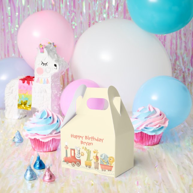 Musical Animal Train Birthday Favour Box (Party)