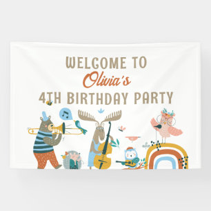 Musical Animals Birthday Banner