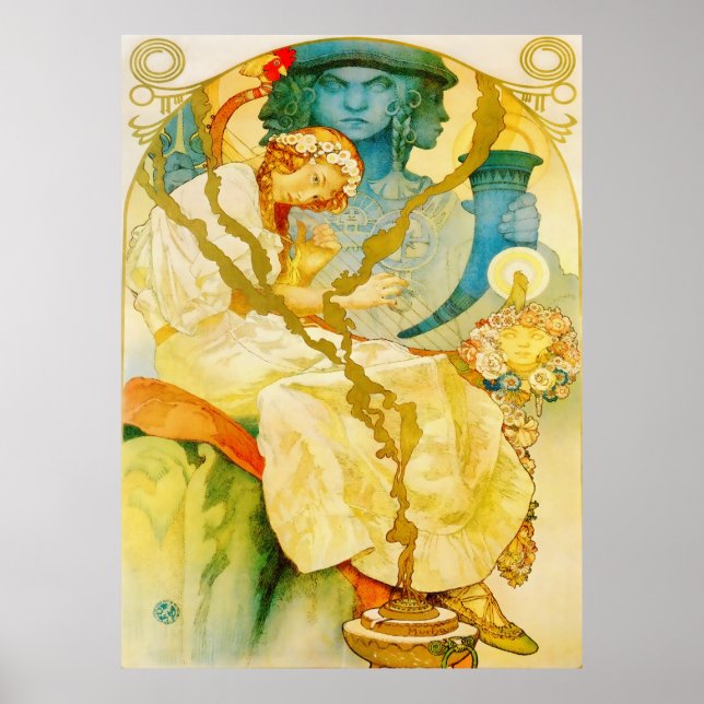 Musical Art Nouveau Vintage Poster (Front)