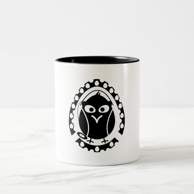 musical bird Two-Tone coffee mug (Center)