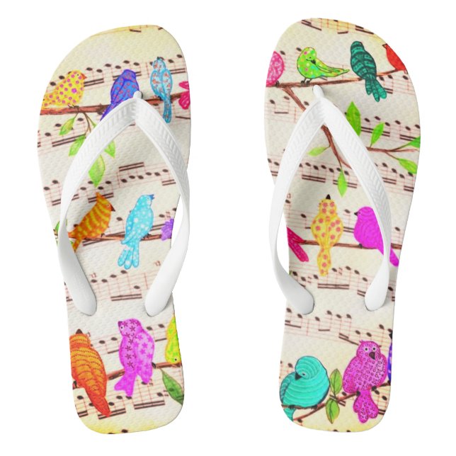 Musical Birds Flip Flops (Footbed)