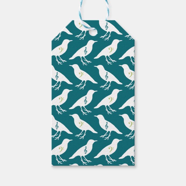 Musical Birds Gift Tags (Front)