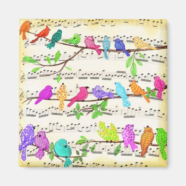 Musical Birds Magnet (Front)