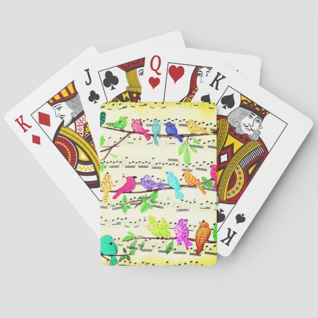 Musical Birds Playing Cards (Back)