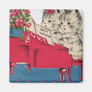 Musical Birthday Kittens Magnet
