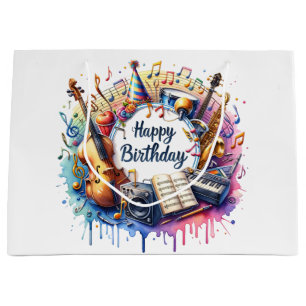 Musical Birthday Large Gift Bag