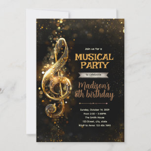 Musical birthday Party Invitation