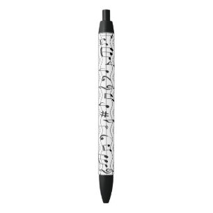 Musical Black Ink Pen