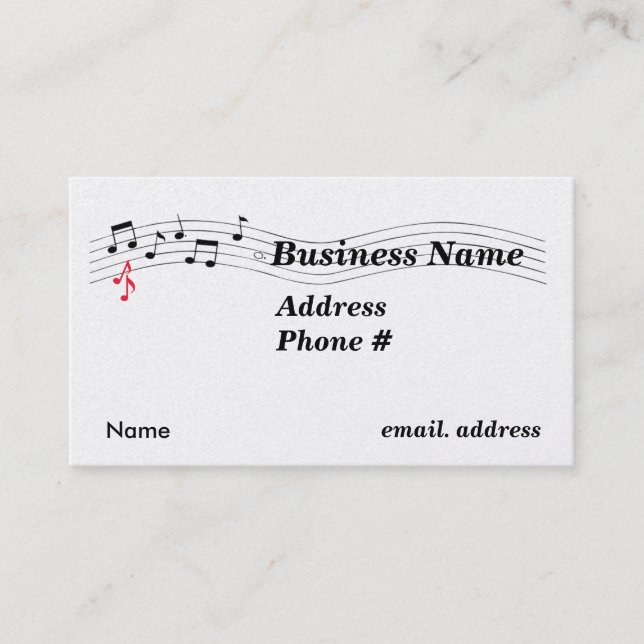 Musical Business Card (Front)