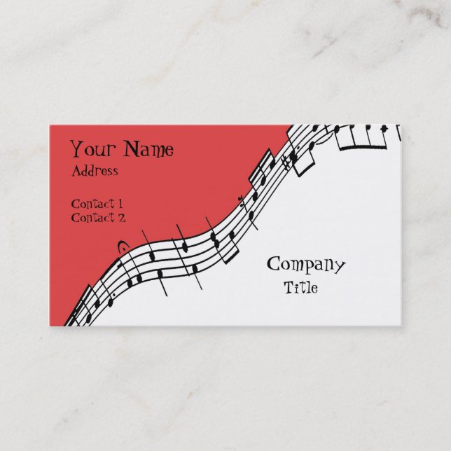 Musical Business Card (Front)
