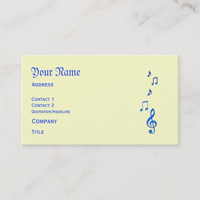Musical Business Card (Front)