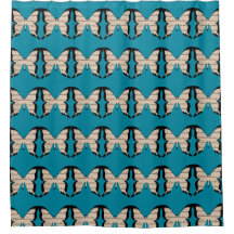 Musical Butterflies shower curtain
