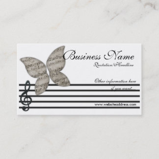 Musical Butterfly 2 Business Cards