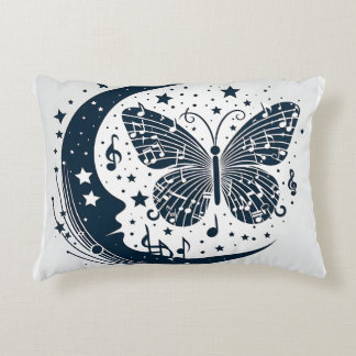 Musical Butterfly with Moon – Unique Decorative Cushion