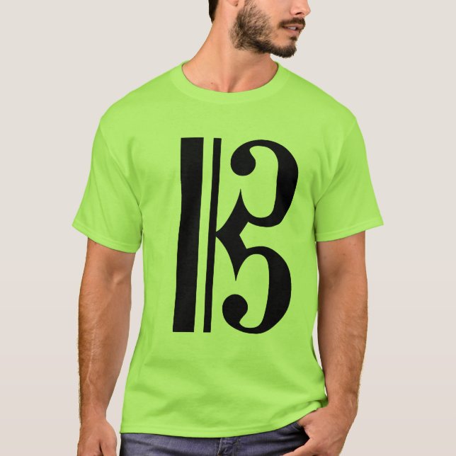 Musical C Clef T-Shirt (Front)