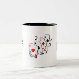 Musical Cards -Mug Two-Tone Coffee Mug
