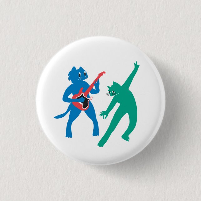 Musical Cats 3 Cm Round Badge (Front)