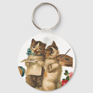 Musical Cats Key Ring