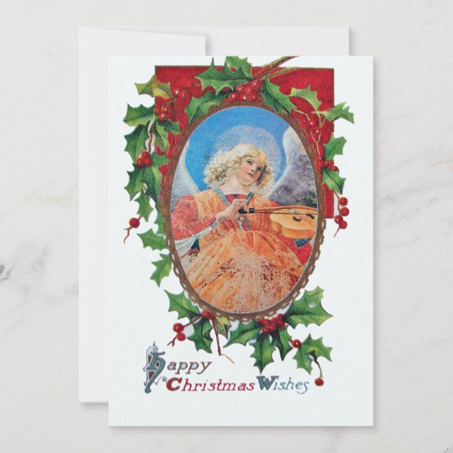 MUSICAL CHRISTMAS ANGEL HOLIDAY CARD (Front)