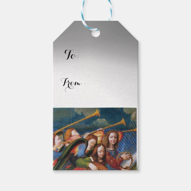 MUSICAL CHRISTMAS ANGELS GIFT TAGS (Front)