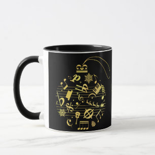 Musical Christmas baubles Mug