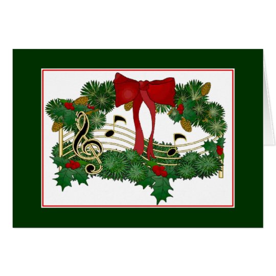 Musical Christmas Card Zazzle.co.uk