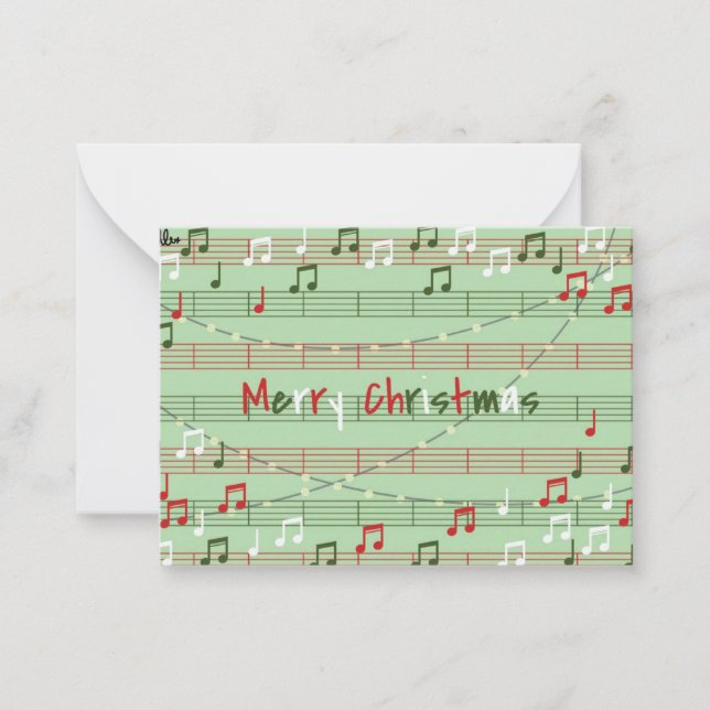 Musical Christmas gift tag  Card (Front)