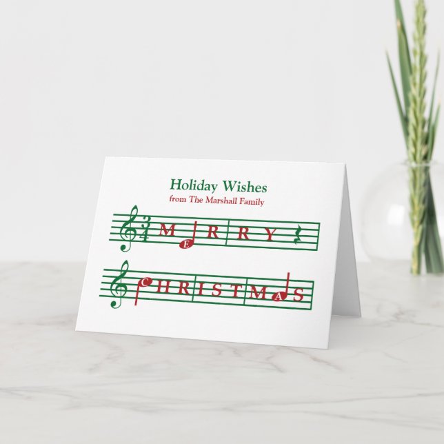 Musical Christmas Holiday Card (Front)