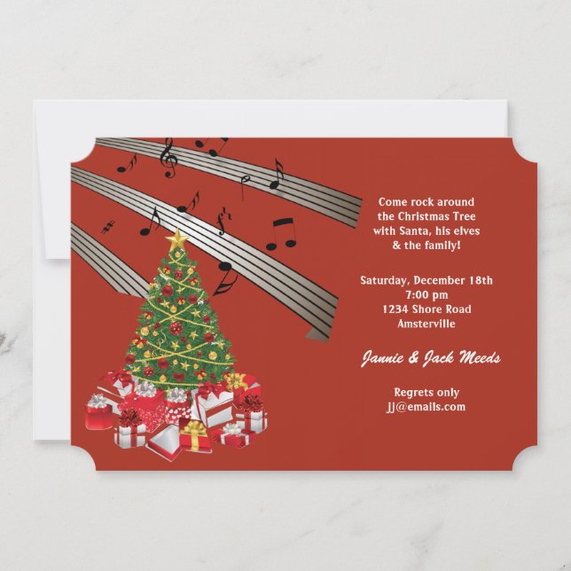 Musical Christmas Invitation (Front)