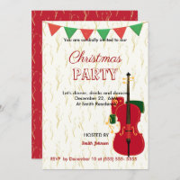 Musical Christmas party invitation