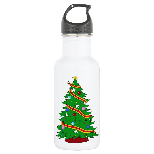 Musical Christmas Tree 532 Ml Water Bottle (Front)