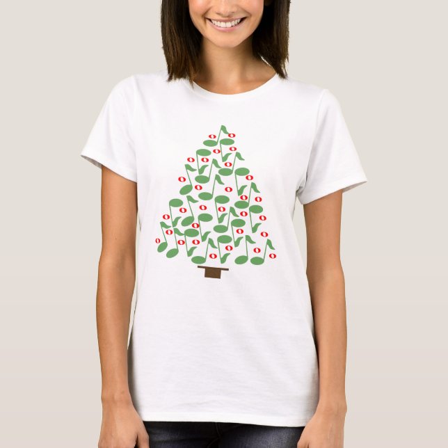 Musical Christmas Tree T-Shirt (Front)