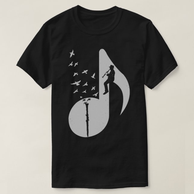 Musical Clarinet T-Shirt (Design Front)