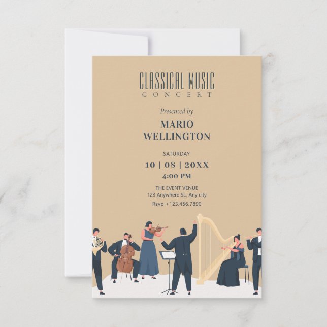 Musical Classic concert  Invitation (Front)