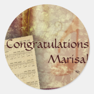 Musical Classic Round Sticker