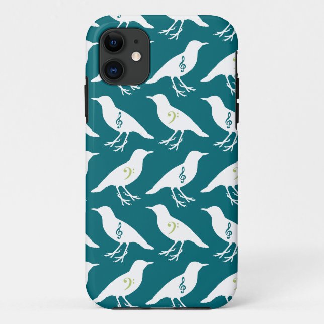 Musical Clef Birds Case-Mate iPhone Case (Back)